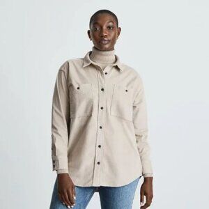 Everlane The Oversized Corduroy Shirt in Sandstone Size Small